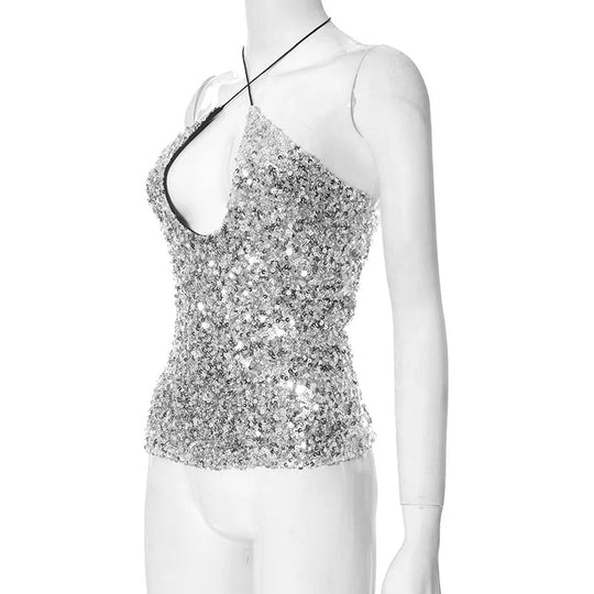 Sexy Frauen Shiny Gold Silber Bustier Crop Tops Helle PU Leder Krone Gürtel Abnehmen Taille Liebsten Low-cut Korsett top Sommer Festival Outfits | Techno Shirts | Rave Clothing