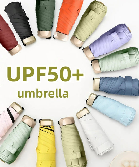 UPF50+ Mini-Sonnenschirm, kleine Tasche, Regen-Reise-Regenschirm, Vinyl, faltbarer Regenschirm, UV-Schutz, Sonnenschutz, Taschen-Sonnenschirm-Kapsel Festival Outfits | Techno Shirts | Rave Clothing