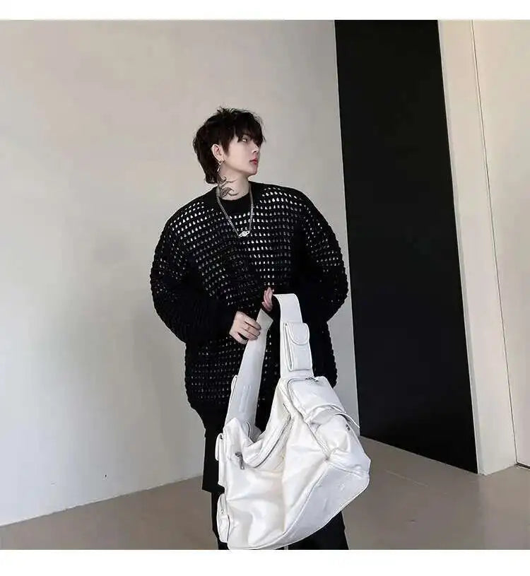 Gestrickter Pullover 2025, Baggy | Hohe Qualität Männer Festival Outfits | Techno Shirts | Rave Clothing