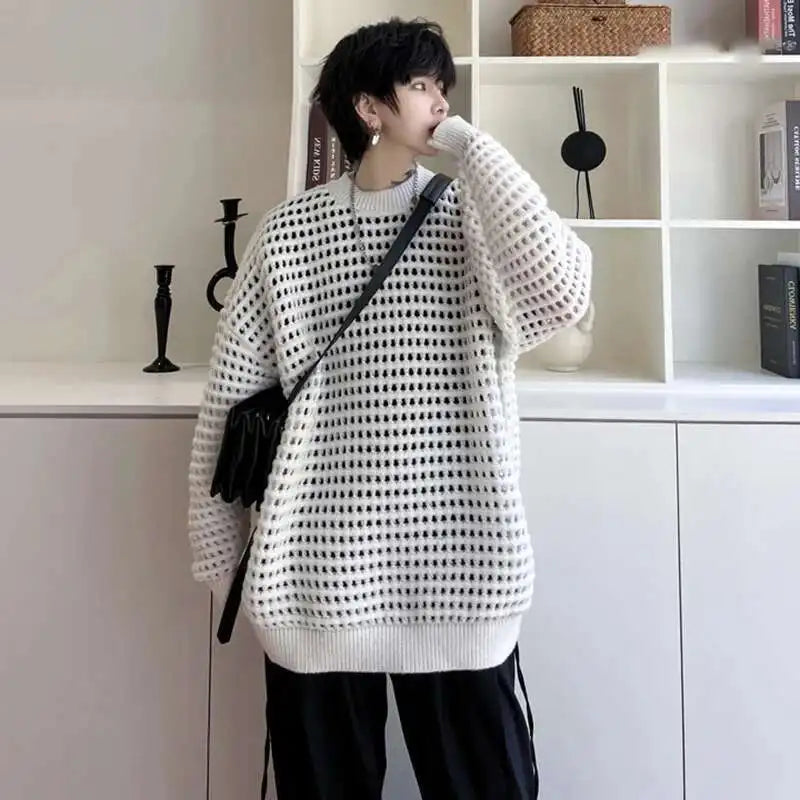 Gestrickter Pullover 2025, Baggy | Hohe Qualität Männer Festival Outfits | Techno Shirts | Rave Clothing