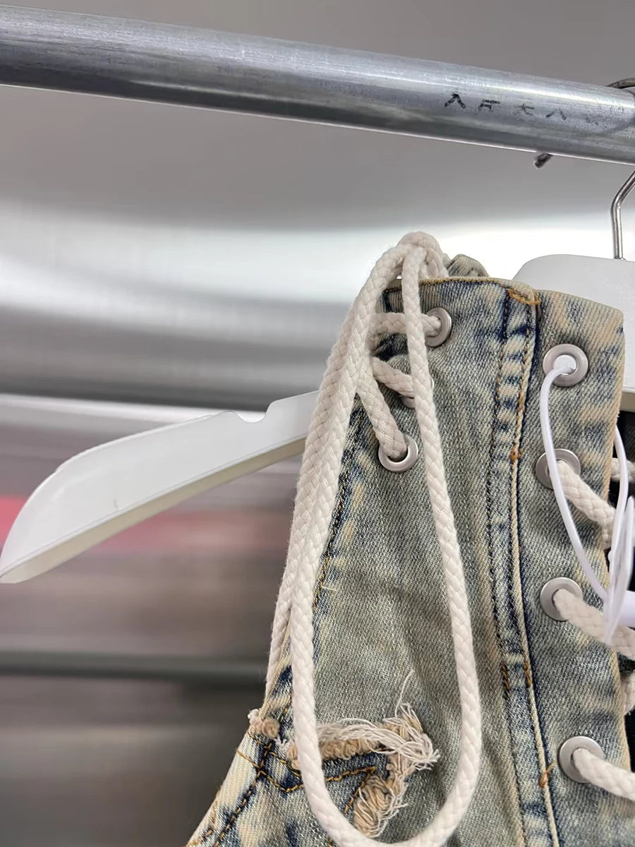 TWOTWINSTYLE Gespleißt Spitze Up Abnehmen Kleider Für Frauen O Hals Ärmellose Hohe Taille Temperament Mini Kleid Weibliche Mode Stil Festival Outfits | Techno Shirts | Rave Clothing