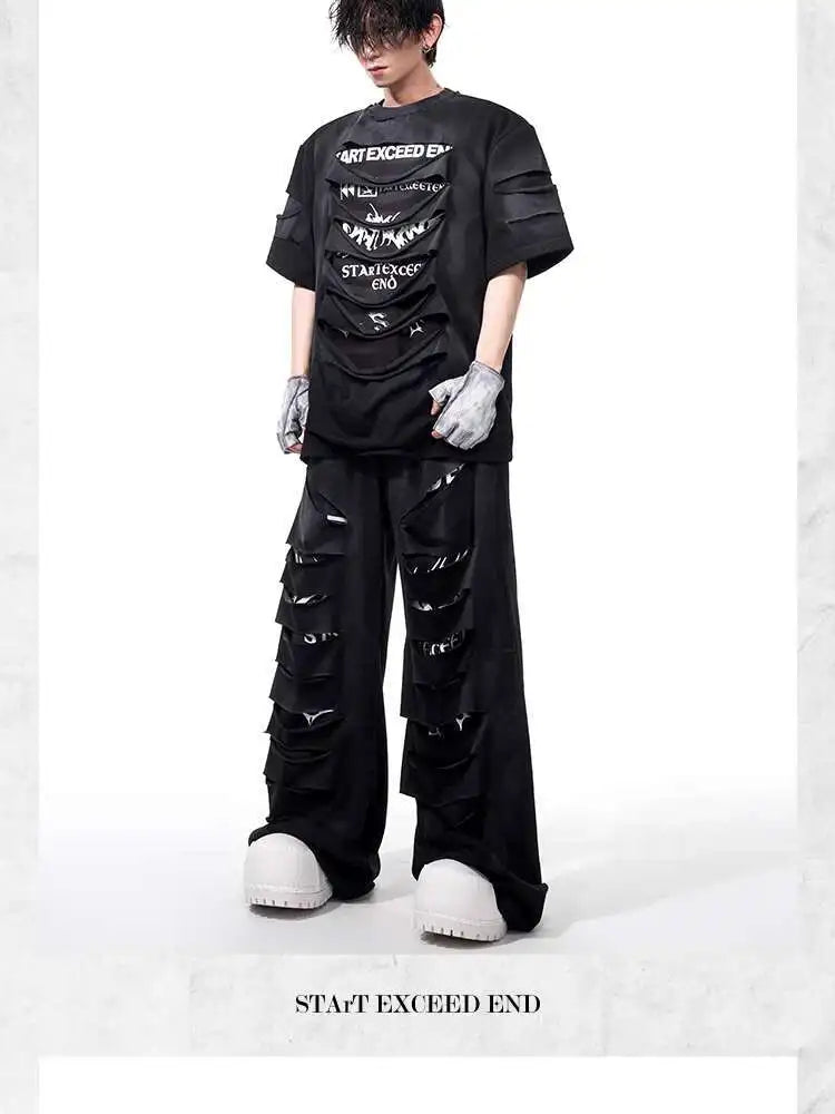 Y2K - weite Baggy Hose Männer Festival Outfits | Techno Shirts | Rave Clothing