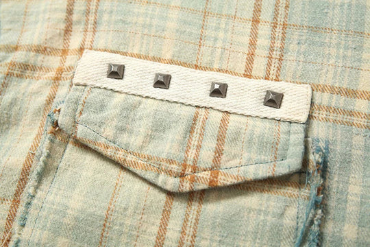 90er Jahre kariertes Festival Langarmhemd | Rave Outfit Herren Festival Outfits | Techno Shirts | Rave Clothing