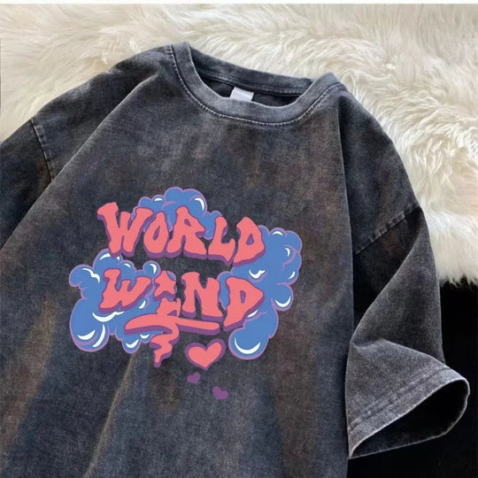 Wasserwaschbares Vintage-T-Shirt für Männer und Frauen, Retro-Design, einzigartig, Hip-Hop, lässig, Straßenmode, Sommertrend, modisch Festival Outfits | Techno Shirts | Rave Clothing