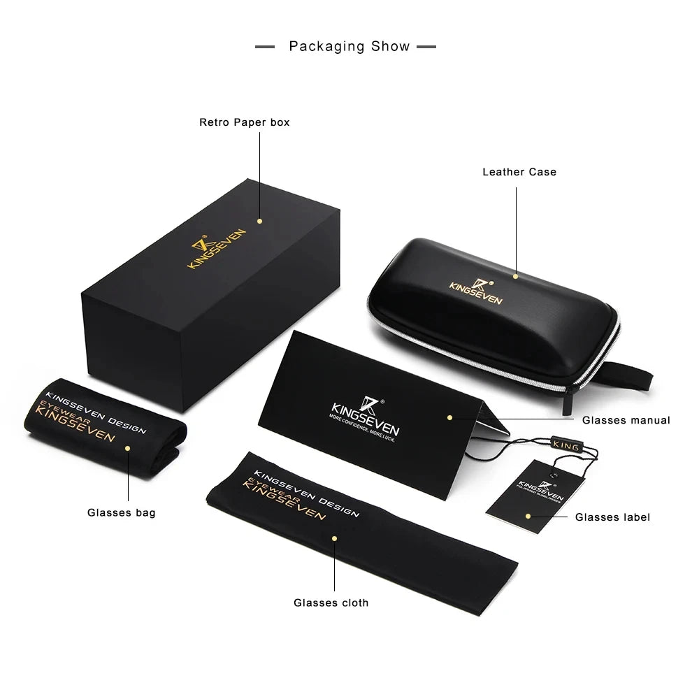 KINGSEVEN Pilot Legierung Sonnenbrille Polarisation UV400 Anti-reflexion Vollformat Parsnip Gläser Frauen Retro Luxus Brillen Festival Outfits | Techno Shirts | Rave Clothing