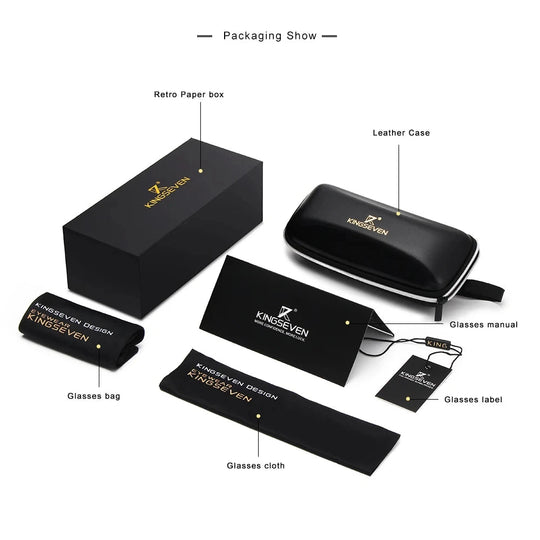 KINGSEVEN Pilot Legierung Sonnenbrille Polarisation UV400 Anti-reflexion Vollformat Parsnip Gläser Frauen Retro Luxus Brillen Festival Outfits | Techno Shirts | Rave Clothing
