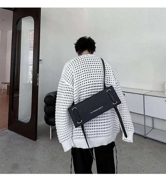 Gestrickter Pullover 2025, Baggy | Hohe Qualität Männer Festival Outfits | Techno Shirts | Rave Clothing