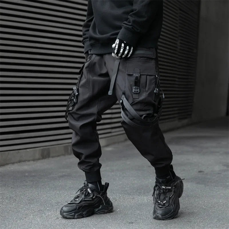 2024 neue Mode Multi-tasche Cargo Hosen Männer Y2K Taktische Techwear Ankle Hosen Punk Stil Casual Fallschirmjäger Hosen pantalones Festival Outfits | Techno Shirts | Rave Clothing