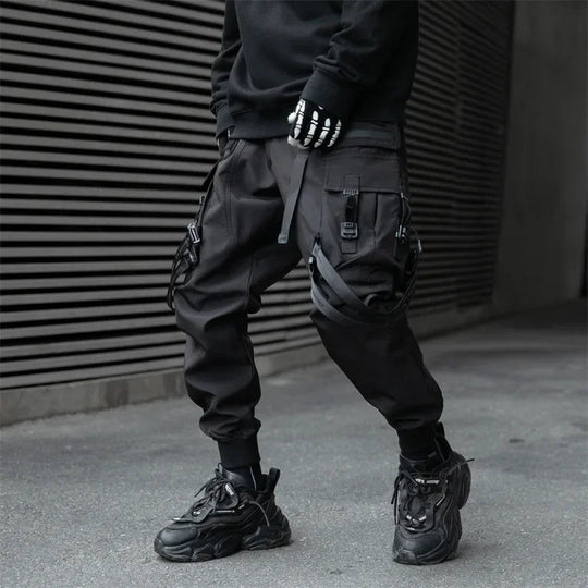 2024 neue Mode Multi-tasche Cargo Hosen Männer Y2K Taktische Techwear Ankle Hosen Punk Stil Casual Fallschirmjäger Hosen pantalones Festival Outfits | Techno Shirts | Rave Clothing