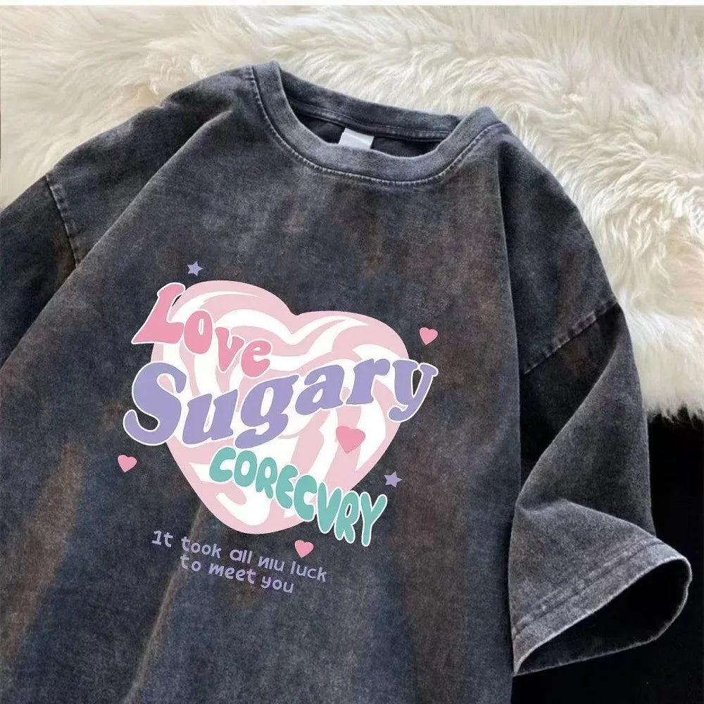 Wasserwaschbares Vintage-T-Shirt für Männer und Frauen, Retro-Design, einzigartig, Hip-Hop, lässig, Straßenmode, Sommertrend, modisch Festival Outfits | Techno Shirts | Rave Clothing