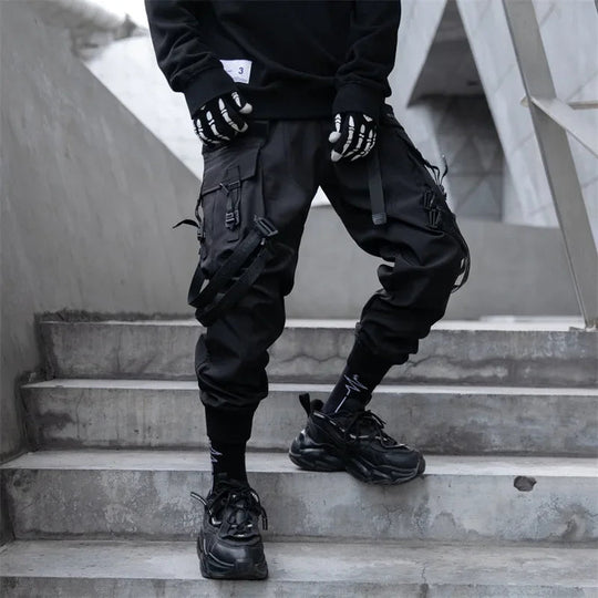 2024 neue Mode Multi-tasche Cargo Hosen Männer Y2K Taktische Techwear Ankle Hosen Punk Stil Casual Fallschirmjäger Hosen pantalones Festival Outfits | Techno Shirts | Rave Clothing