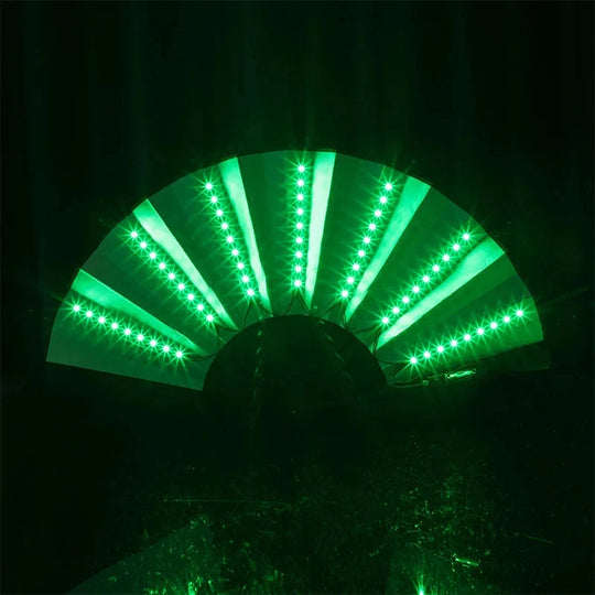 Glow Folding Led Fan Tanzen Licht Fan Nacht Show Halloween Weihnachten Rave Festival Zubehör Glow In The Dark Party Supplies Festival Outfits | Techno Shirts | Rave Clothing