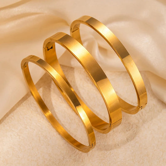 ANENJERY 316L Edelstahl Glatte Intarsien Zirkon Herz Armband für Frauen Männer Einfache Mode Temperament Schmuck Geschenke Täglich Festival Outfits | Techno Shirts | Rave Clothing