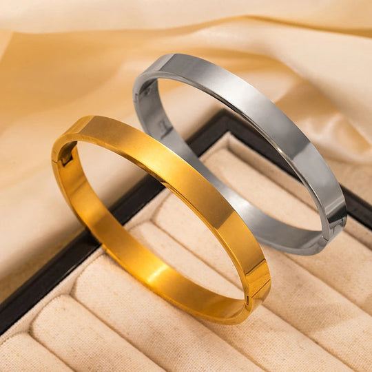 ANENJERY 316L Edelstahl Glatte Intarsien Zirkon Herz Armband für Frauen Männer Einfache Mode Temperament Schmuck Geschenke Täglich Festival Outfits | Techno Shirts | Rave Clothing