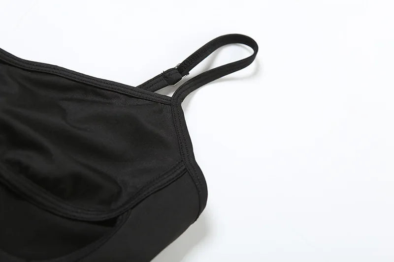 Schwarze Bandage aushöhlen Sexy Cyber Y2k Bodys Gothic Techwear Mesh Patchwork Tops weibliche Handschuh Ärmel Mock Neck Bodysuit Festival Outfits | Techno Shirts | Rave Clothing