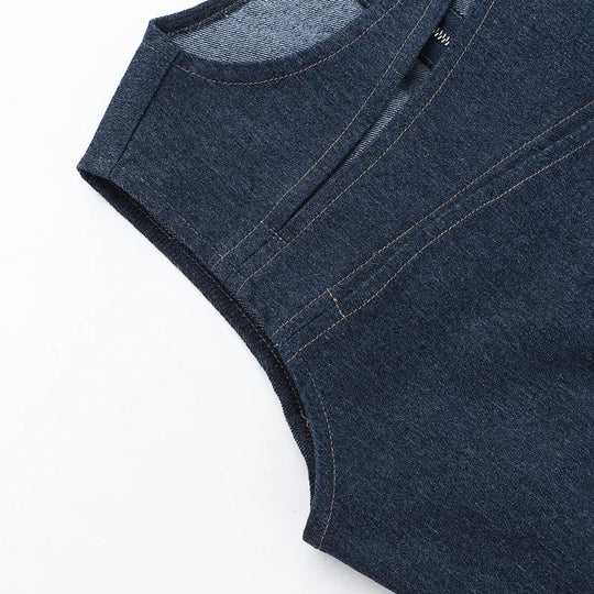 Talenza Damen-Weste, ärmellos, Rundhalsausschnitt, Sommer, einfarbig, hohl, schmale Weste, Top, modisch, sexy Streetwear, Damen, schmale Weste Festival Outfits | Techno Shirts | Rave Clothing