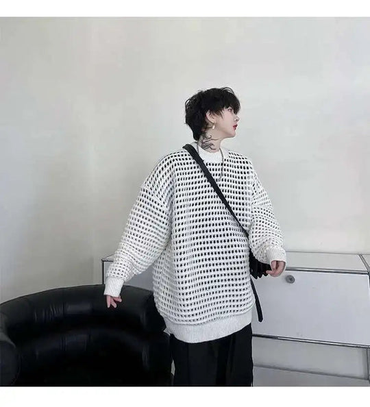 Gestrickter Pullover 2025, Baggy | Hohe Qualität Männer Festival Outfits | Techno Shirts | Rave Clothing