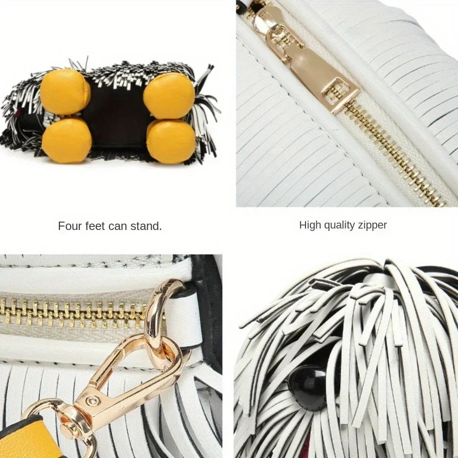 Women's Wallets and Handbags Luxury Designer PU Leather Crossbody Wallet Cute Dog Shaped Evening Bags Women's Bags Festival Outfits | Techno Shirts | Rave Clothing