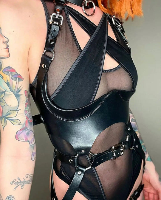 2024 neue durchsichtige Mesh aushöhlen Bodysuit Frauen Sommer lila Patchwork Bodys sexy Bade bekleidung Frauen Festival Outfit Korsett Top Festival Outfits | Techno Shirts | Rave Clothing