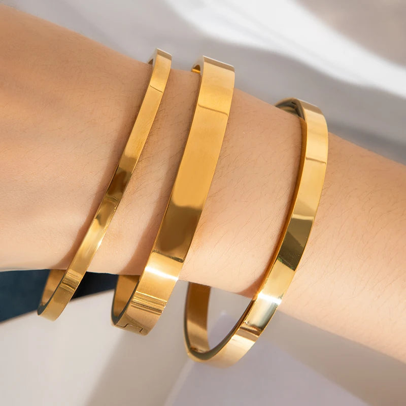 ANENJERY 316L Edelstahl Glatte Intarsien Zirkon Herz Armband für Frauen Männer Einfache Mode Temperament Schmuck Geschenke Täglich Festival Outfits | Techno Shirts | Rave Clothing