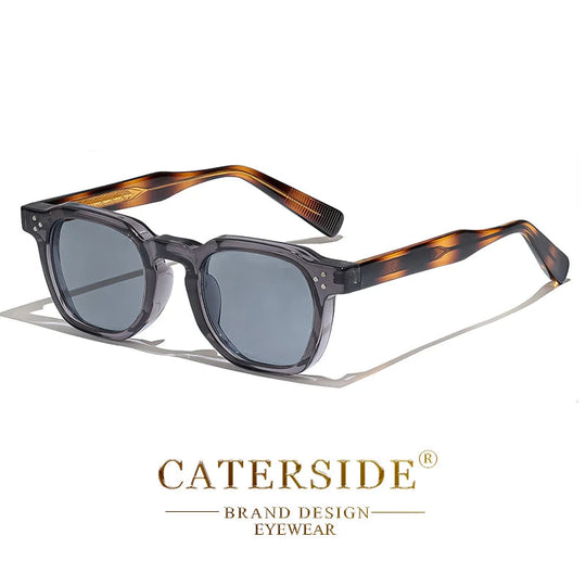 CATERSIDE Retro Punk Männer Sonnenbrille Kleine Rahmen Quadratische Personalisierte Design Sonnenbrille Frauen Reise Party Business Festival Geschenk Festival Outfits | Techno Shirts | Rave Clothing
