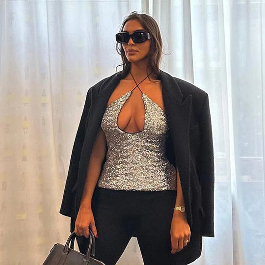 Sexy Frauen Shiny Gold Silber Bustier Crop Tops Helle PU Leder Krone Gürtel Abnehmen Taille Liebsten Low-cut Korsett top Sommer Festival Outfits | Techno Shirts | Rave Clothing