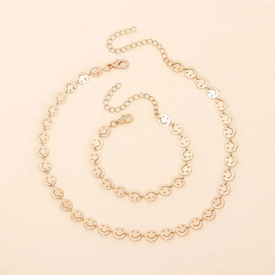 1PC Mehrere Lächeln Gesicht Armbänder Für Frauen Punk Einfache Einstellbare Runde Lächeln Armband Kette Schmuck Geschenke B51 Festival Outfits | Techno Shirts | Rave Clothing