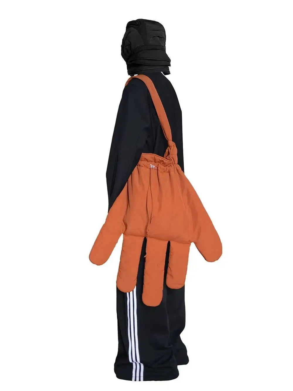 Rote Nylon große Handschuhe Taschen Frauen Street Style Euro-Amerika-Stil Umhängetasche Geldbörsen und Taschen Umhängetasche Mädchen Tasche Festival Outfits | Techno Shirts | Rave Clothing