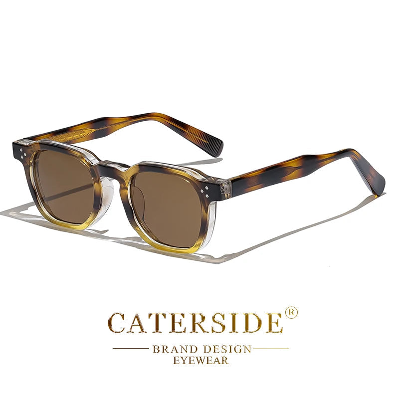 CATERSIDE Retro Punk Männer Sonnenbrille Kleine Rahmen Quadratische Personalisierte Design Sonnenbrille Frauen Reise Party Business Festival Geschenk Festival Outfits | Techno Shirts | Rave Clothing