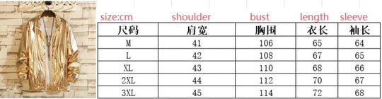 Herren-Sets, glänzende metallische Anzüge, Disco für Erwachsene, 2-teiliges Outfit, Jacke, Hose, Halloween, Anzieh, Nachtclub, Tanz, Rave, Cosplay-Kostüm Festival Outfits | Techno Shirts | Rave Clothing