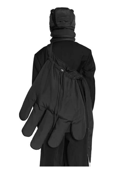 Rote Nylon große Handschuhe Taschen Frauen Street Style Euro-Amerika-Stil Umhängetasche Geldbörsen und Taschen Umhängetasche Mädchen Tasche Festival Outfits | Techno Shirts | Rave Clothing