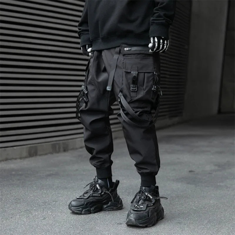 2024 neue Mode Multi-tasche Cargo Hosen Männer Y2K Taktische Techwear Ankle Hosen Punk Stil Casual Fallschirmjäger Hosen pantalones Festival Outfits | Techno Shirts | Rave Clothing