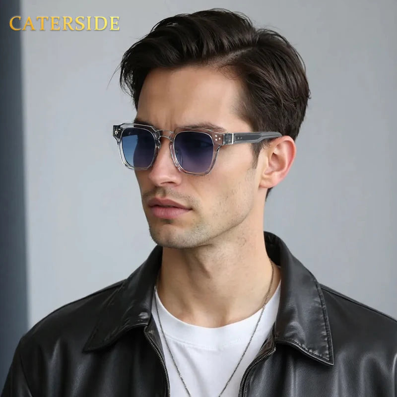 CATERSIDE Klassische Quadratische Sonnenbrille Männer Core Insert Tempel Luxus Marke Sonnenbrille Frauen Reisen Strand Party Festival Geschenke Festival Outfits | Techno Shirts | Rave Clothing