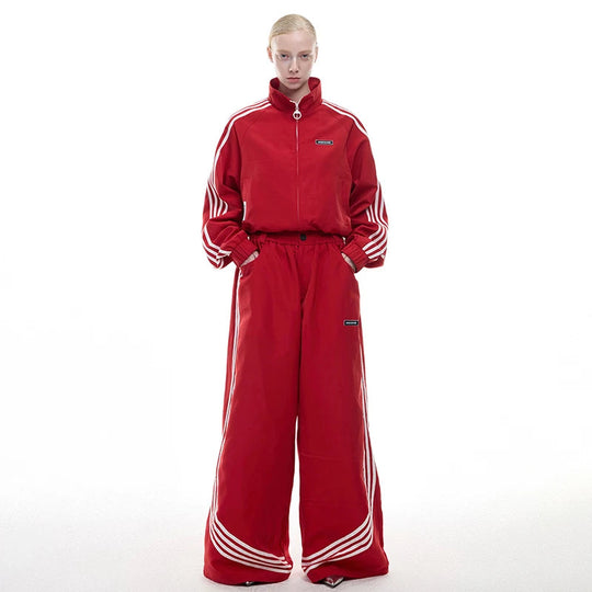 Baggy Rave Hose schwarz - rot | Rave Outfits | Techno Shirts | Rave Clothing