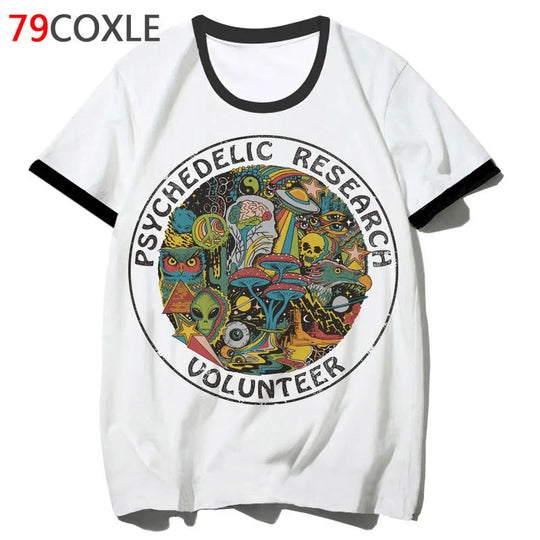 Psychedelisches T-Shirt, T-Shirt, Hüfte, Männer, 2022, lustiges T-Shirt, Hop-Kleidung, männliche Schule für Harajuku, T-Shirt, Top, Streetwear, F4582 Festival Outfits | Techno Shirts | Rave Clothing