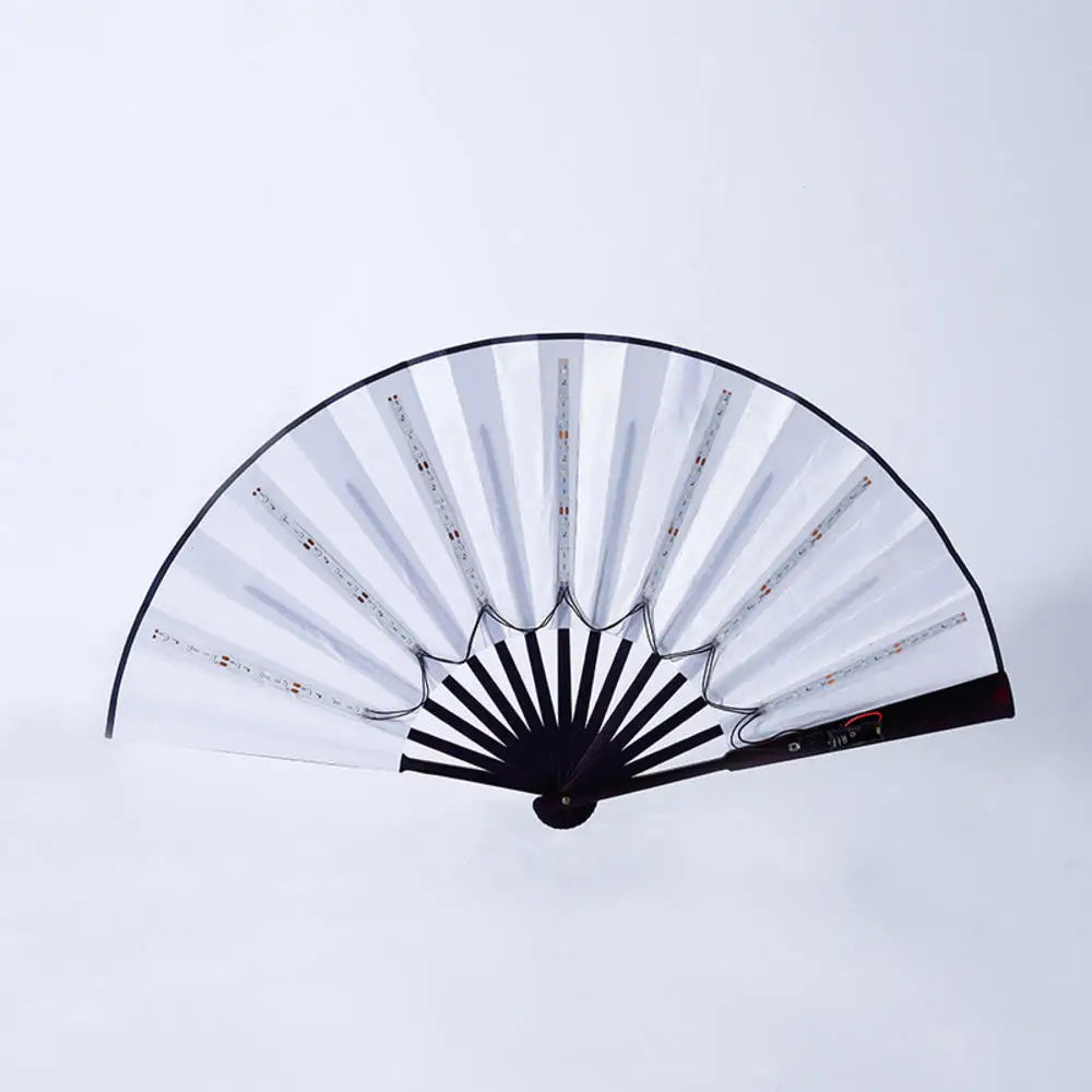 Glow Folding Led Fan Tanzen Licht Fan Nacht Show Halloween Weihnachten Rave Festival Zubehör Glow In The Dark Party Supplies Festival Outfits | Techno Shirts | Rave Clothing