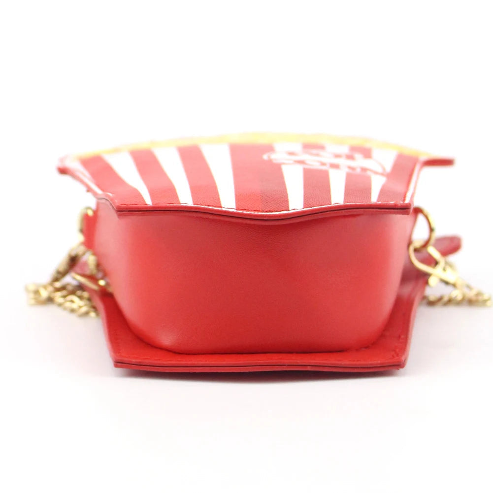 Cute Popcorn Shoulder Bag for Woman Cupcake Hamburger Chain Bag Causal Handbag Purse Clutch Cute Popcorn Crossbody Messenger Bag Festival Outfits | Techno Shirts | Rave Clothing