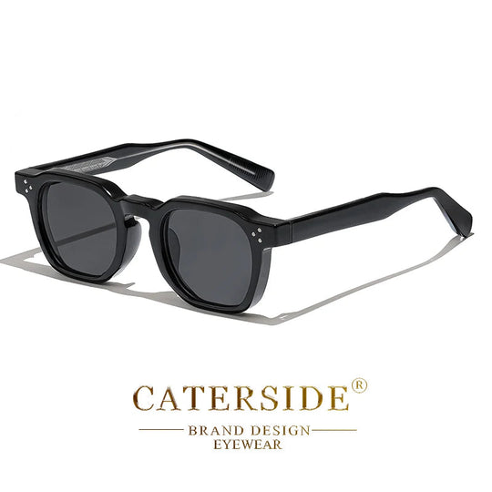 CATERSIDE Retro Punk Männer Sonnenbrille Kleine Rahmen Quadratische Personalisierte Design Sonnenbrille Frauen Reise Party Business Festival Geschenk Festival Outfits | Techno Shirts | Rave Clothing
