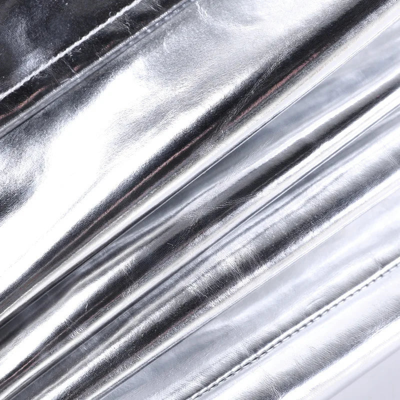 Sexy Frauen Shiny Gold Silber Bustier Crop Tops Helle PU Leder Krone Gürtel Abnehmen Taille Liebsten Low-cut Korsett top Sommer Festival Outfits | Techno Shirts | Rave Clothing