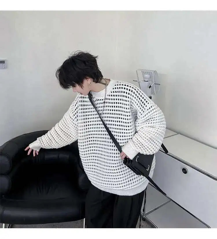 Gestrickter Pullover 2025, Baggy | Hohe Qualität Männer Festival Outfits | Techno Shirts | Rave Clothing