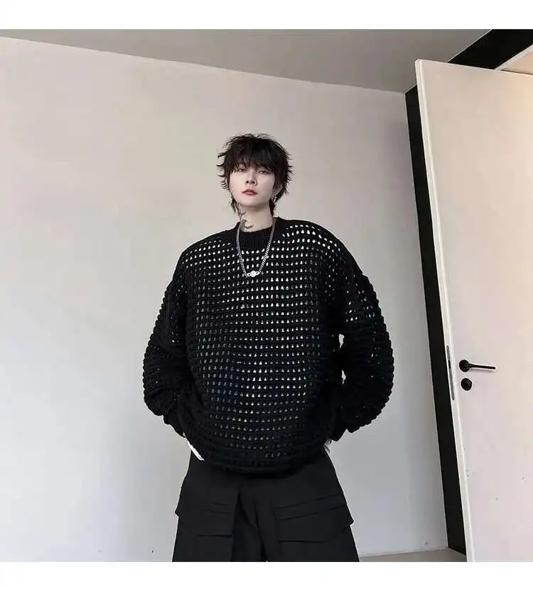 Gestrickter Pullover 2025, Baggy | Hohe Qualität Männer Festival Outfits | Techno Shirts | Rave Clothing