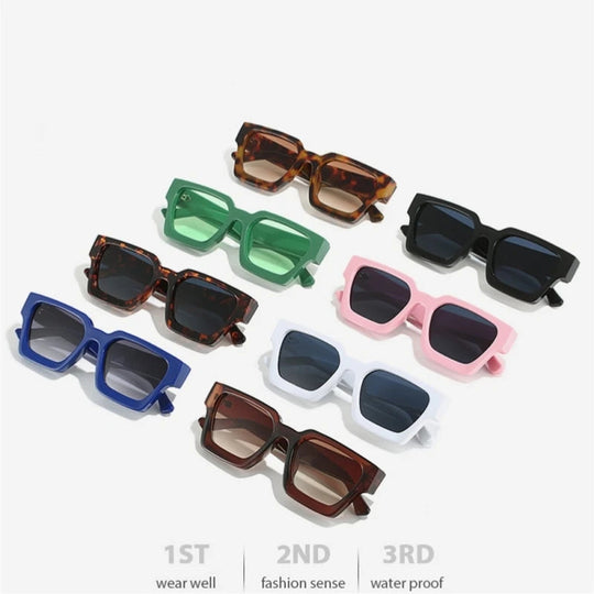 KLASSNUM Männer Sonnenbrille mit quadratischem Rahmen, 2025, Luxusmarke, Designer-Sonnenbrille, Retro, trendige Farbtöne, UV400, Unisex, Damenbrille, Neu Festival Outfits | Techno Shirts | Rave Clothing