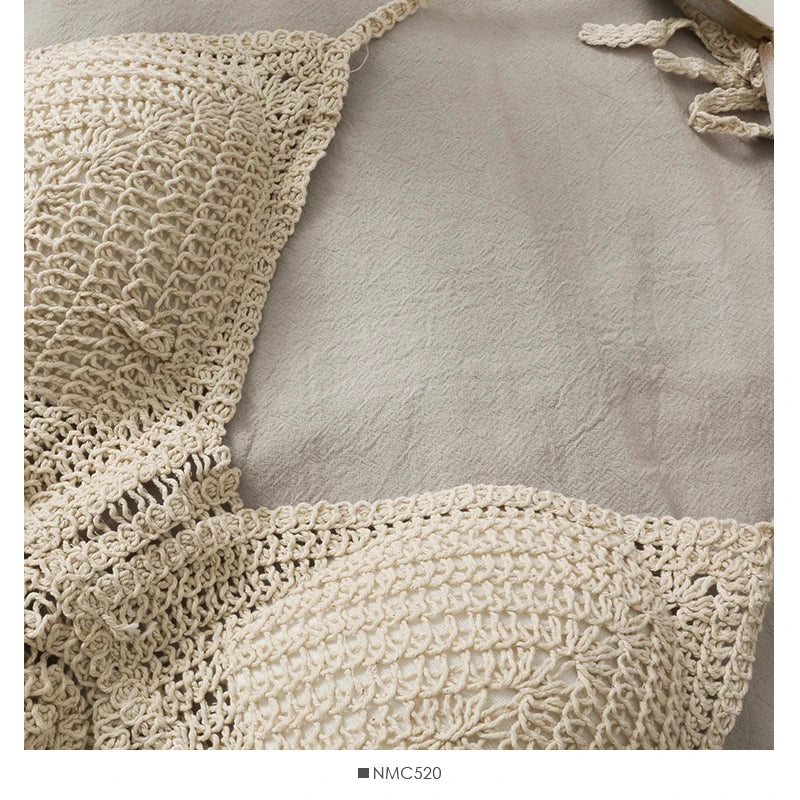 2025Crop Tops Retro Wild Hohl Perspektive Quaste Sexy Spaghetti Strap Tank Top Frauen Gebaut In Bh Neue Zurück Spitze Neckholder Festival Outfits | Techno Shirts | Rave Clothing