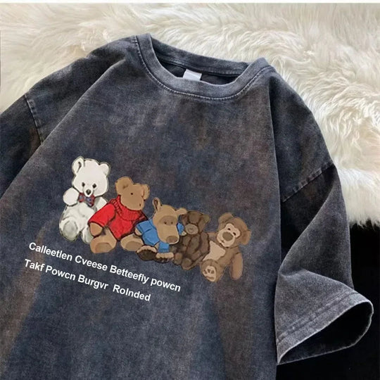 Wasserwaschbares Vintage-T-Shirt für Männer und Frauen, Retro-Design, einzigartig, Hip-Hop, lässig, Straßenmode, Sommertrend, modisch Festival Outfits | Techno Shirts | Rave Clothing