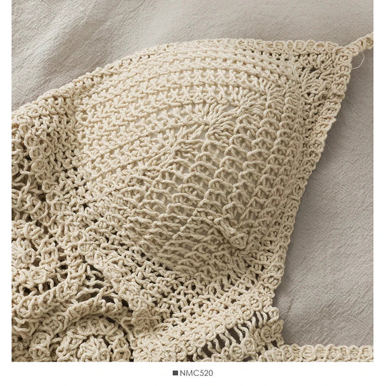 2025Crop Tops Retro Wild Hohl Perspektive Quaste Sexy Spaghetti Strap Tank Top Frauen Gebaut In Bh Neue Zurück Spitze Neckholder Festival Outfits | Techno Shirts | Rave Clothing