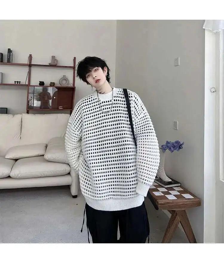 Gestrickter Pullover 2025, Baggy | Hohe Qualität Männer Festival Outfits | Techno Shirts | Rave Clothing