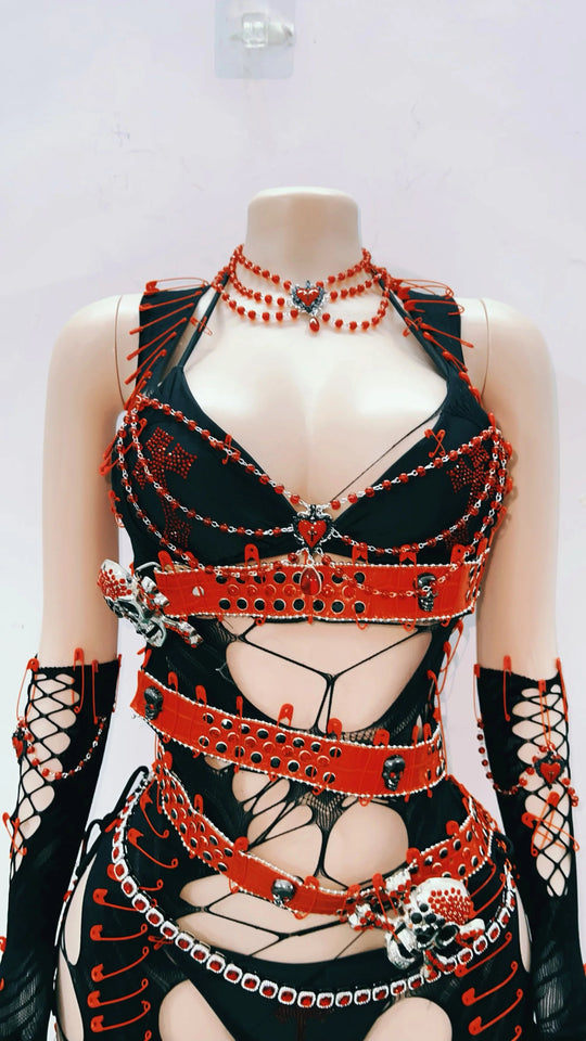 Totenkopfkleid Harajuku Kleid Y2K Kleid Sexy Kleid Einzigartiges Kleid Kreuzkleid Gothic Kleidung Y2K Kleidung Vintage Kleid Y2K Mode Festival Outfits | Techno Shirts | Rave Clothing