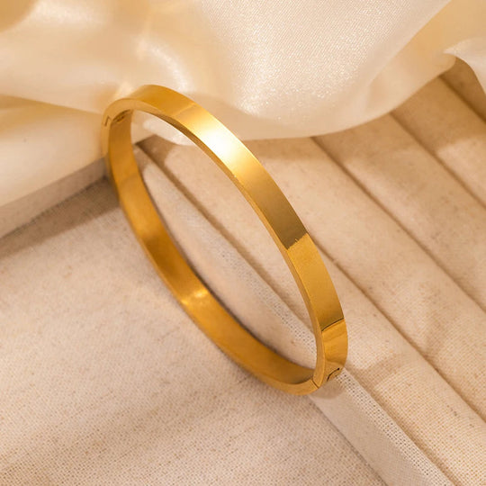 ANENJERY 316L Edelstahl Glatte Intarsien Zirkon Herz Armband für Frauen Männer Einfache Mode Temperament Schmuck Geschenke Täglich Festival Outfits | Techno Shirts | Rave Clothing