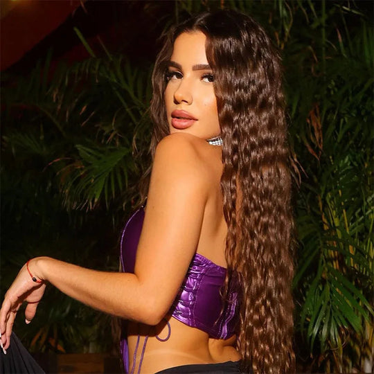 Sexy Frauen Shiny Gold Silber Bustier Crop Tops Helle PU Leder Krone Gürtel Abnehmen Taille Liebsten Low-cut Korsett top Sommer Festival Outfits | Techno Shirts | Rave Clothing