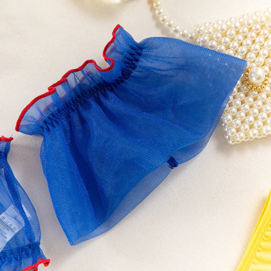 Ellolace Erotik Cosplay Sexy Kostüm Transparent Mesh Rollenspiel Outfit Rüschenbesatz Onlyfans Disguise Strumpfgürtel Exotische Sets Festival Outfits | Techno Shirts | Rave Clothing